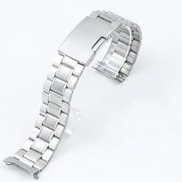 20mm 22mm Plieninė laikrodžio apyrankė, lenkta galas, laikrodžio juosta, nerūdijančio plieno laikrodžio metalinė apyrankė, pakeitimas Rolex vyriškam laikrodžiui, apyrankė 20mm sidabras
