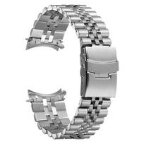 18/19/20/21/22/23/24/26mm Seiko solidus nerūdijančio plieno laikrodžio apyrankė vyrams moterims sportinė apyrankė Jubilee lenktu galu apyrankė 18mm sidabras