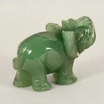 Lucky Elephant Jade Stone Fortune Feng Shui Statue Figurine Office Ornament Chakra Healing Stones Statue Decor Best Gifts 1.5 inch žalia