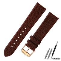 Longines Elegantiškam Jialan apyrankės krokodilo odos dirželiui L4.209.4 L4.721.4 serijos originalus aligatoriaus odos laikrodžio dirželis 13mm 18mm 20mm 13mm-width