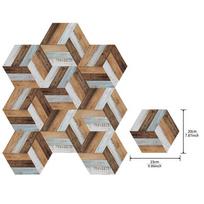 5/10 vnt. Šešiakampės spalvingos sujungimo medinės grindys PVC putų plokštės lipdukai lipnūs neslystantys matiniai grindų lipdukai 5PCS