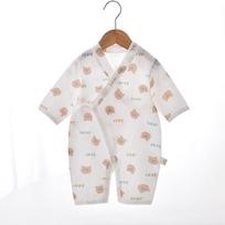 Newborn Summer Gauze Onesie with Belly Protector 59cm (Suggest: 8-12 lbs)