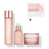 MediCube Triple Collagen 4.0 Odos priežiūros rinkinys (Kolageno tonikas 140ml + Kolageno serumas 55ml + Kolageno kremas 50ml) + Kolageno kaukė 5 vnt. Dovana