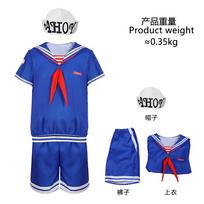 Cosplay kostiumas Helovinas nauji keisti daiktai 4cosplay tamsiai mėlynas jūreivio kostiumas vyrams ir moterims filmo ir televizijos kostiumas 110cm child