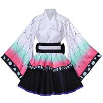 Japonijos animacinių filmų komiksai Demon Slayer cosplay apranga tarnaitės suknelė Helovino cosplay kimono 0079 XS