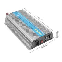 1000W Tinkleliui prijungiamas keitiklis MPPT Grynosios sinusoidės bangos 22-50VDC Saulės įėjimas AC90-140V Išėjimas Saulės keitiklis 12V Saulės paneliui USA sidabras