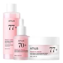 ANUA Peach 70 Niacin Brightening Skincare Set (Essence Toner 250ml + Serum 30ml + Cream 50ml)