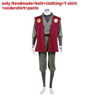 Naruto Jiraiya Cosplay Kostiumas iš mišrios medvilnės ir lino audinio Helovino Anime Konvencijoms L