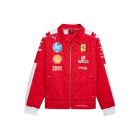 Puma Scuderia Ferrari FW25 Monza Logotipo Raidės Apykaklės Lenktyninis Ilgomis Rankovėmis Striukė Vyriška Striukė 713708-01 L