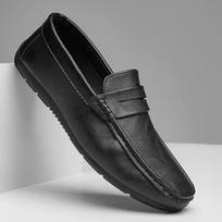 Vyriški Loafers'ai 2024 Mados Vasaros Batai Nauji Patogūs Vyriški Lygūs Batai Odiniu Pamušalu Klasikinis Originalus Stilius Vyriški Laisvalaikio Batai 38 juoda