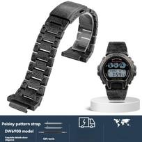 Skirta Casio G-SHOCK modifikuotam metaliniam dėklui su apyranke DW-6600 DW-6900 DW-6903 DW6900 nerūdijančio plieno retro raižytam laikrodžio rėmeliui ir apyrankei
