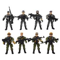 8 vnt./rinkinys SWAT Karinės Armijos Veiksmo Figūrėlės Žaislai Berniukams Kovinis Žaidimas Judančios Jungtys Karinių Kareivių Modelis Žaislas Vaikams Dovanos
