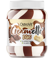 OSTROVIT Creametto Duo, baltojo ir pieniško šokolado kremas, 350 g