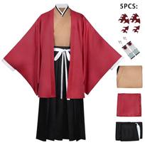 Demonų žudikas: Yoriichi Tsugikuni kostiumas Saulės kvėpavimo kimono cosplay anime pasirodymui rinkinys 0047 XS