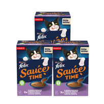 Felix Sauce Time Karma papildas suaugusiems katėms 18 x 40 g