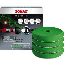 SONAX Vidutinio kietumo poliravimo padas, 85mm, 4vnt 494241