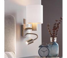Eglo 96484 - LED lankstus šviestuvas PASTERI 1xE27/40W+LED/3,8W balta