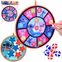 Dvipusė taikinys su kamuoliukais ant lipdukų Stitch 36 cm + 6 kamuoliukai 4 cm