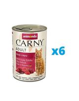 ANIMONDA Carny rinkinys  jautiena ir širdelės  6 x 400 g