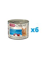ANIMONDA Carny rinkinys jautiena / menkė su petražolių šaknimii 6 x 200 g