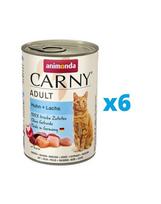 ANIMONDA Carny Adult rinkinys vištiena ir lašiša 6 x 400 g