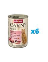 ANIMONDA Maistas Carny Adult rinkinys kalakutiena, vištiena ir krevetės 6 x 400 g