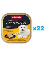ANIMONDA Vom Feinsten Adult jautiena su kiaušiniu ir kumpiu 22x150g
