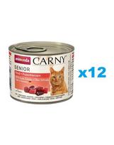 ANIMONDA Carny Senior jautienos ir kalakutienos širdelės 12x200 g