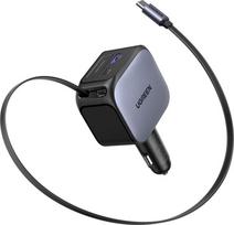 Ugreen Nexode EC604 145W Fast Car Charger KFZ-Ladegerät 1x USB-A USB-C ausziehbares