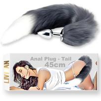 Unisex analinė uodega – stimuliatorius su analiniu kamščiu LIVMAN S1 abiem lytims, žaismingoms fantazijoms ir vaidmenų žaidimams, 45cm