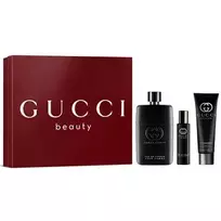 Vyriški kvepalai, Guilty Pour Homme Eau de Parfum Dovanų rinkinys EDP 90 ml, dušo gelis 50 ml ir miniatiūra EDP 15 ml 90 ml