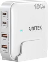 Unitek GaN network charger - Unitek P1229AWH01-EU | 100W 2x USB-C 2x USB-A