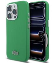Žalias dėklas Apple iPhone 16 Pro telefonui "Lacoste PVC Iconic Petit Pique Metal Logo MagSafe Case"
