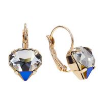 Auskarai moterims DiamondSky „Lucia (Bermuda Blue)“ su Swarovski kristalais