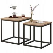 Kavos stalelis suolas stalų komplektas 2-in-1 loft industrial šviesiai rudas 50 cm