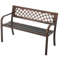 Lauko suoliukas, 116x51x76 cm, bronzinė spalva, metalinis rėmas