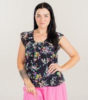 Hailys moteriška palaidinė NELLIE TOP*22, juodas/rožinis