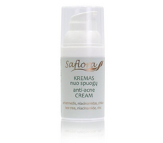 Kremas nuo spuogų, Saflora 30 ml.