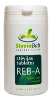 Steviolio glikozido pagrindu sudarytas saldiklis, tabletės REB-A, SteviaBalt, 600X60 mg