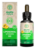 Vitaminas D3 liposomose, 2000 TV. Maisto papildas, 60 ml Ekolife natura