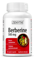 Berberinas 500 mg. Maisto papildas 60kaps. Zenyth