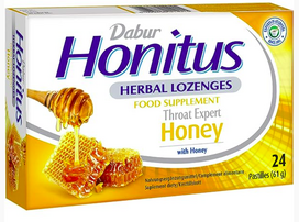 Dabur Honitus pastilės su medumi, 60g