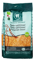 Skaldyti raudonieji lęšiai, ekologiški, URTEKRAM, 400g