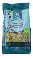Žalieji lęšiai, ekologiški, URTEKRAM, 400g