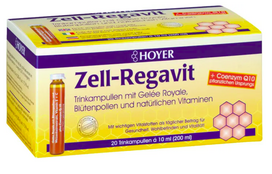 Skystas maisto papildas ZELL-REGAVIT su bičių pieneliu, žiedadulkėmis ir vitaminais, HOYER, 20X10ml