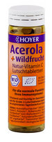 Acerolos ir laukinių vaisių vitamino C pastilės. Maisto papildas, ekologiškas, HOYER, 60 vnt
