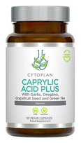 Kaprilo rūgštis „Caprylic Acid Plus“ su česnaku, raudonėliu, greipfrutų sėklomis ir žaliąją arbata, Cytoplan 60 vnt
