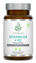 Vitaminas D3 + K2, 4000 TV. Maisto papildas Cytoplan, 60kaps.