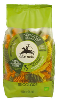 3 spalvų kietųjų kviečių makaronai FUSILLI, ekologiški, Alce Nero, 500 g