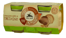 Kalakutienos tyrelė kūdikiams nuo 4 mėn., ekologiška, Alce Nero, 2 X 80g